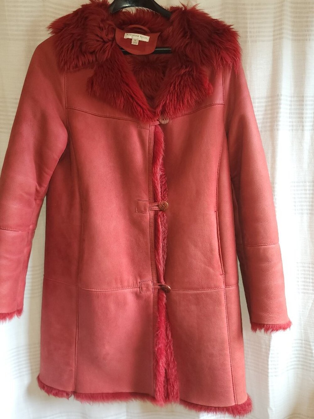 Katherine Kelly Vintage Red Shearling Coat - Medium